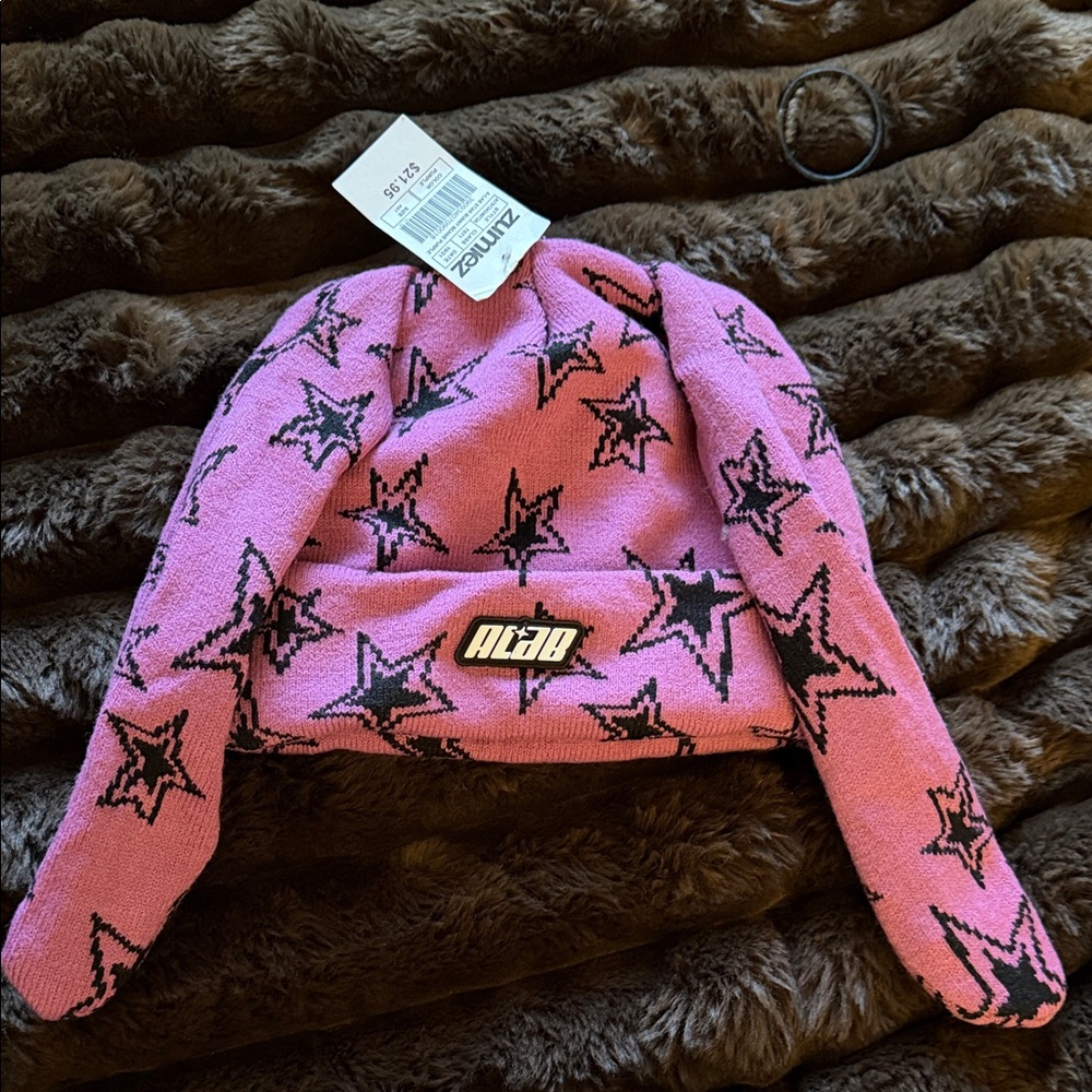 Zumiez Pink Star Snowboarding/Skiing Beenie